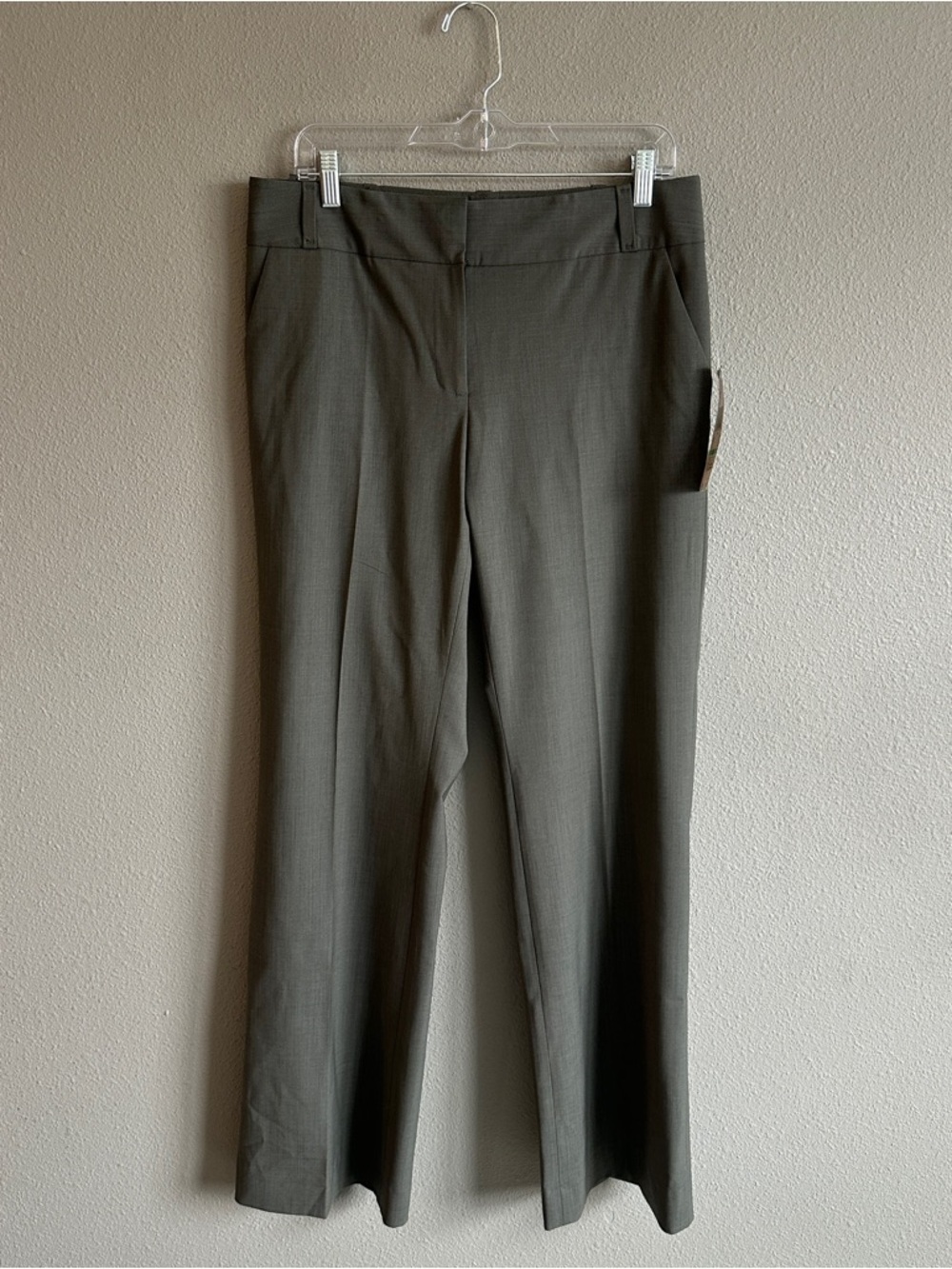 NWT Anne Klein Taupe Wool Dress Trousers 8